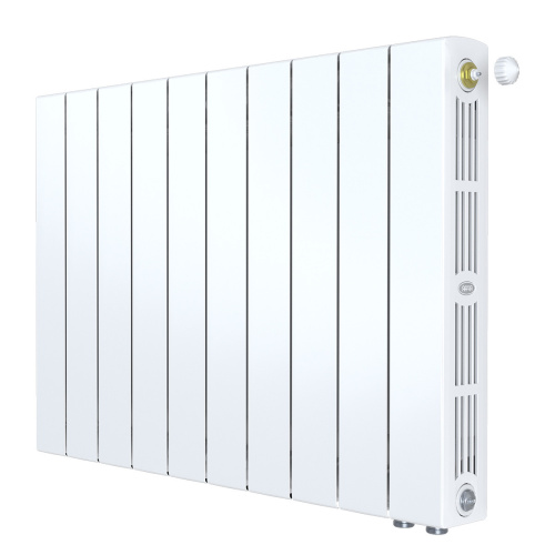 Биметаллический радиатор Rifar SUPReMO 500 Ventil VR - 10 секций, нижнее справа, белый