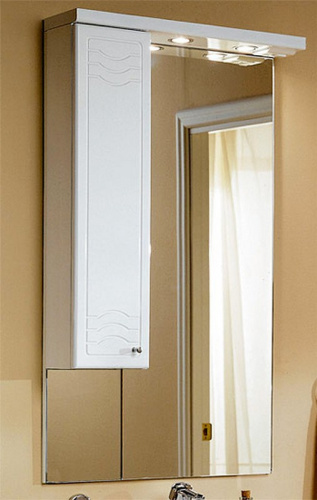 Зеркало шкаф Акватон Домус 65 левый, белый 1A008202DO01L