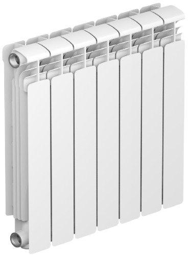 Алюминиевый радиатор RIFAR Alum 500 - 7 секций, боковое, белый
