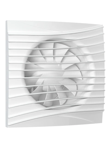 Вентилятор осевой вытяжной с обратным клапаном D 125 DiCiTi SILENT 5C Matt white, декоративный