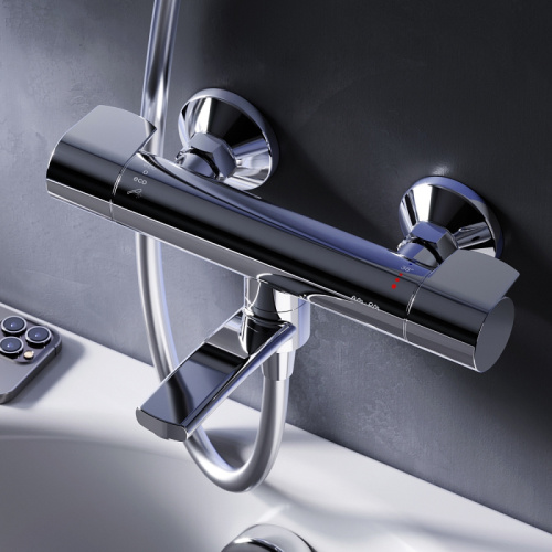 Смеситель для ванны AM.PM X-Joy F85A50000 с термостатом, хром