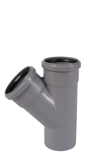 Тройник 90x45° косой, PP HTEA Ostendorf внутренняя канализация
