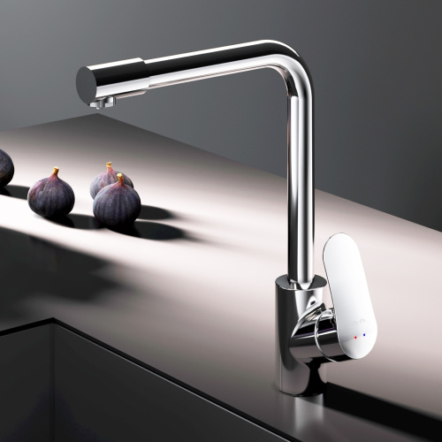 Смеситель для кухни AM.PM Like с каналом для питьевой воды, L-излив, хром