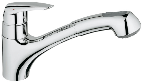 Смеситель для кухни Grohe Eurodisc 32257001 хром, выдвижной излив