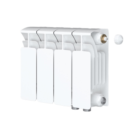 Биметаллический радиатор Rifar Base 200 Ventil VR - 4 секции, нижнее справа, белый