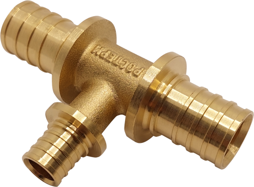 Тройник переходной РОСТерм 25x16x25 латунь PE-x 251625TBR