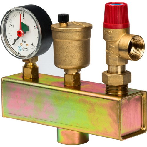 Группа безопасности котла до 50 кВт, без теплоизоляции Stout SVS-0004-015025