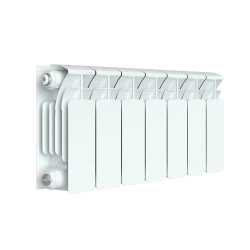 Биметаллический радиатор Rifar Base 200 - 7 секций, боковое, белый