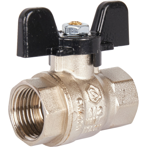 Кран шаровой 1/2"ВВ стандарт, ручка бабочка Stout SVB-0012-000015