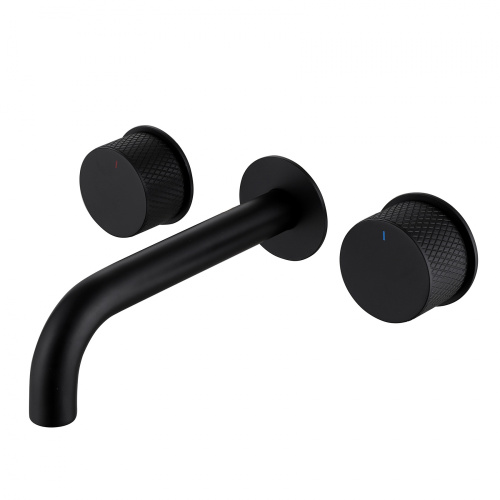 Смеситель для раковины ABBER Wasser Kreis AF81122B скрытого монтажа, черный матовый