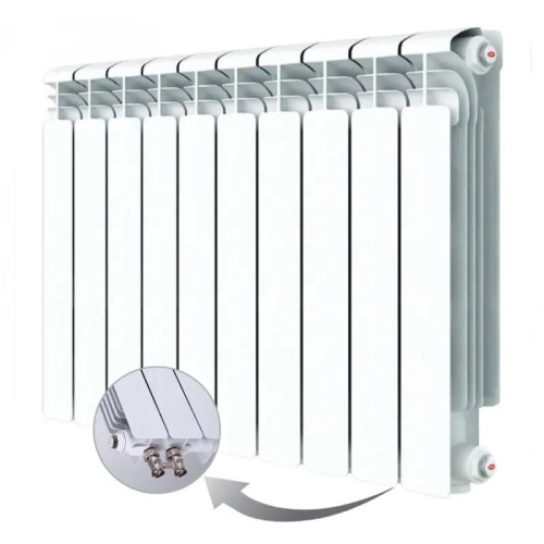 Алюминиевый радиатор Rifar Alum 500 Ventil VR - 10 секций, нижнее справа, белый