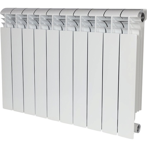 Алюминиевый радиатор STOUT VEGA 500 - 10 секции, боковое, белый RAL 9016