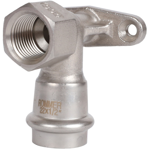 Водорозетка ВПр-ВР 22х1/2" пресс, нержавеющая сталь Rommer