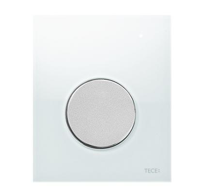 Смывная клавиша для писсура TECE loop 9242659  стекло белое, клавиша хром матовый