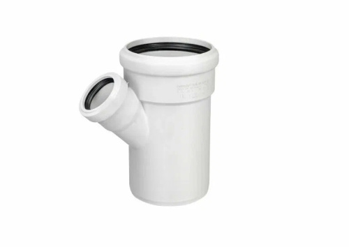 Тройник 110x58x45° косой, SKEA Ostendorf Skolan Safe бесшумная канализация