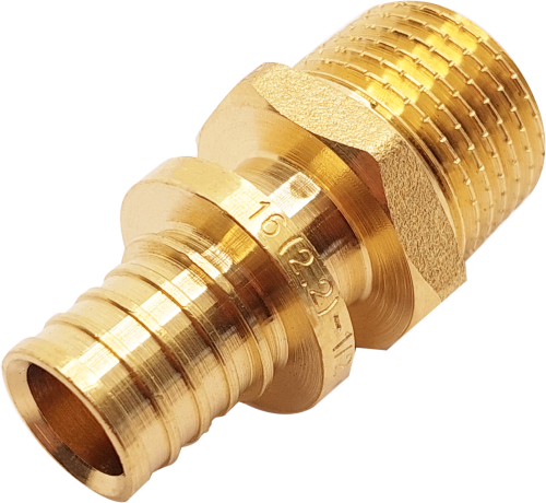 Соединитель РОСТерм 16x1/2"Н латунь PE-x 16COUP12EXT