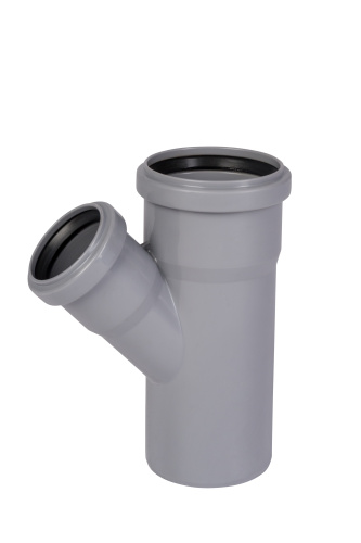 Тройник 75x50x45° косой, PP HTEA Ostendorf внутренняя канализация