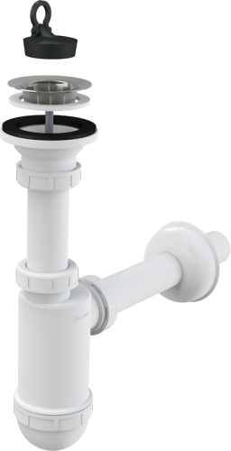 Сифон Alcaplast Ø32 для раковины, с нержавеющей peшeткой Ø63 A411
