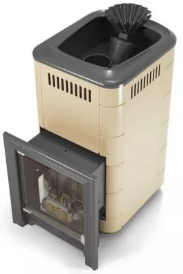 Газовая банная печь Таймыр 2017 Inox БСЭ ЗК беж