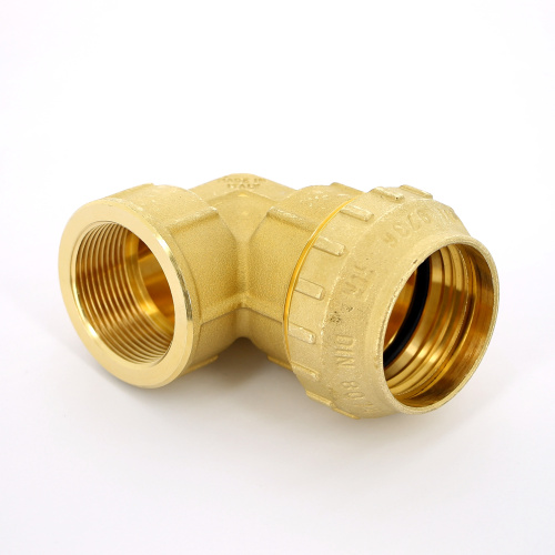 Угольник с резьбой Tiemme 40x1 1/4"В латунь для ПНД 3400035