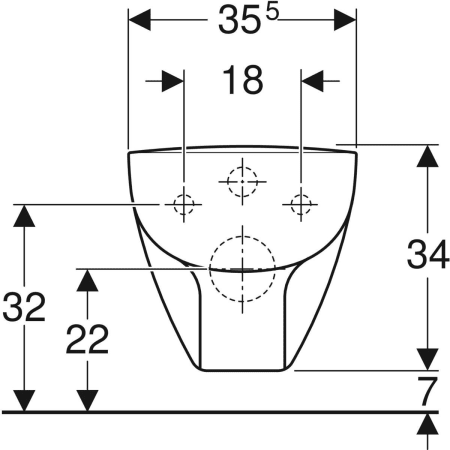 Подвесной унитаз Geberit Renova Compact Square, с укороченным вылетом 206145000