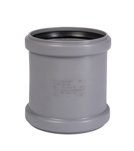 Муфта 110 двойная, двухраструбная HTMM Ostendorf внутренняя канализация