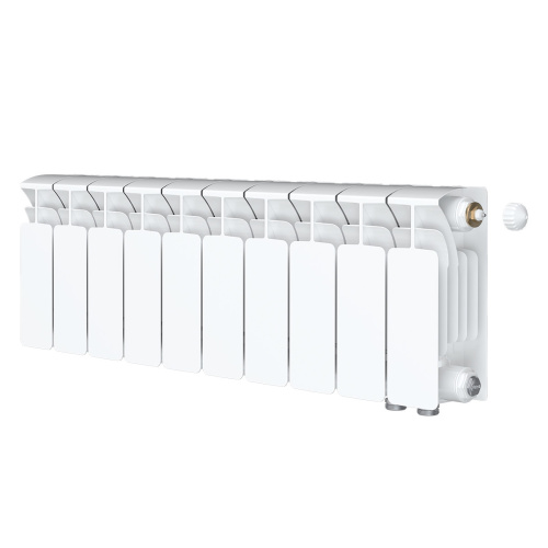 Биметаллический радиатор Rifar Base 200 Ventil VR - 10 секций, нижнее справа, белый