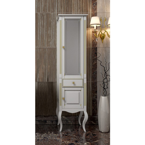 Пенал Opadiris Лаура R правый, белый с бежевой патиной Z0000006524