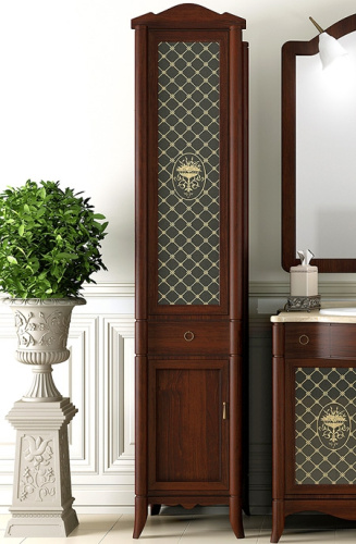 Пенал Opadiris Виктория 44 L левый, светлый орех с черной патиной 00000000860