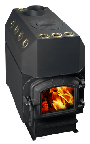 Печь отопительная Конвектика Ставр 9 с плитой и чугунной дверцей