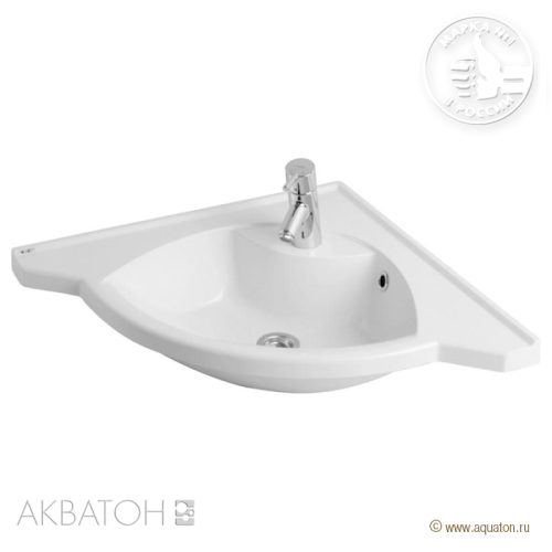 Раковина Акватон СЕРГЕЙ-62 угловая мебельная 1A700131SR010