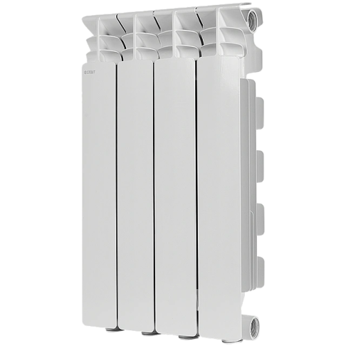 Алюминиевый радиатор STOUT GAMMA 500 - 4 секции, боковое, белый RAL 9010