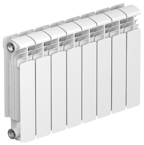Алюминиевый радиатор RIFAR Alum 350 - 8 секций, боковое, белый