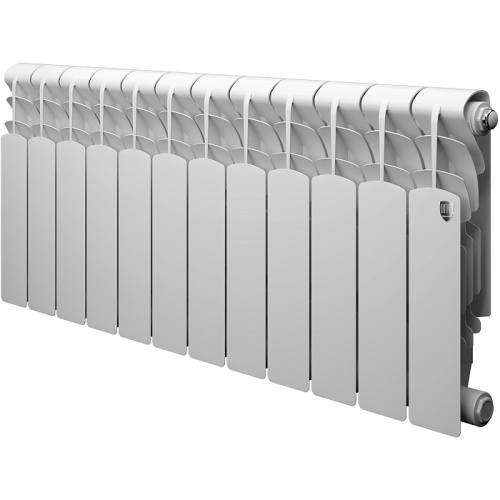 Алюминиевый радиатор Royal Thermo REVOLUTION A 350 - 12 секций, боковое, белый