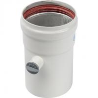 Элемент дымохода Ø80 труба 125 мм п/м с ревизионным патрубком Stout