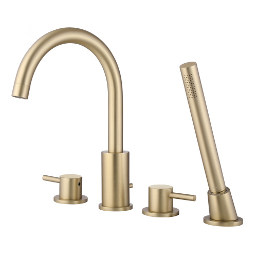 Смеситель для ванны ABBER Wasser Kreis AF8113G на борт ванны, золото матовое