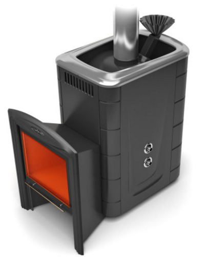 Банная печь Гейзер 2014 Carbon Витра ЗК ТО антрацит Термофор