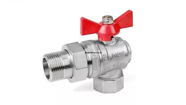 Угловой кран шаровой 1/2"ВН с американкой, ручка бабочка Valtec Base VT.228.N.04