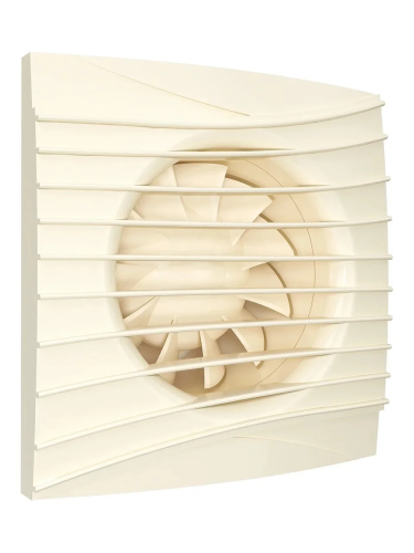 Вентилятор осевой вытяжной с обратным клапаном D 100 DiCiTi SILENT 4C lvory, декоративный