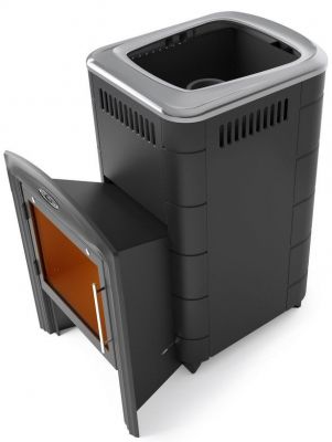 Банная печь Тунгуска Cast Витра антрацит