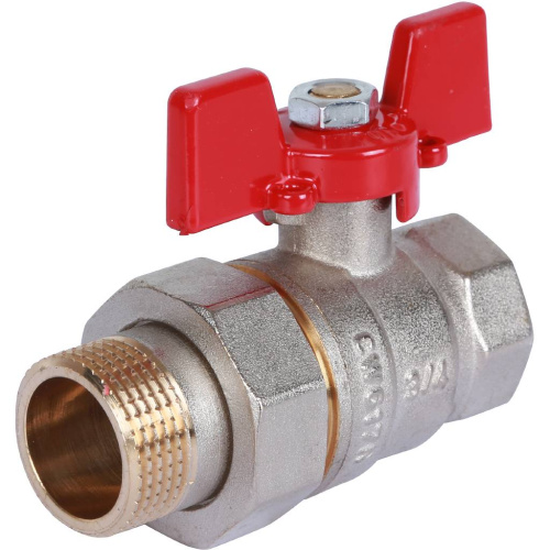 Кран шаровой 3/4"ВН с американкой, ручка бабочка Rommer