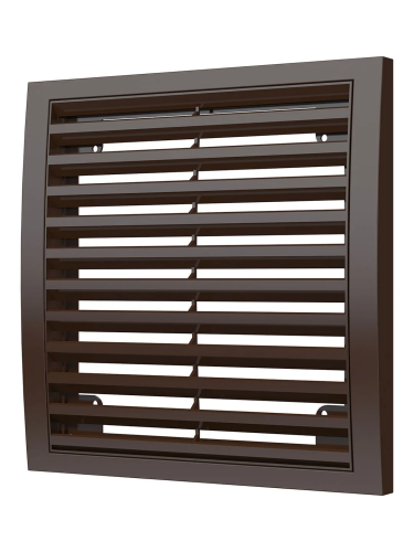 2020РРН кор, Решетка наружная ASA вентиляционная вытяжная 200х200, коричневая
