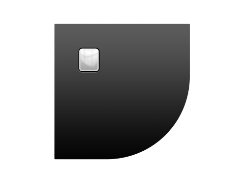 Душевой поддон 90x90 Riho BASEL 451 DC98170 черный матовый, радиусный, акриловый