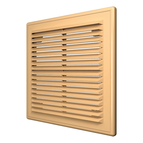 1515Р беж, Решетка ЭРА вентиляционная разъемная с сеткой 150х150, бежевая