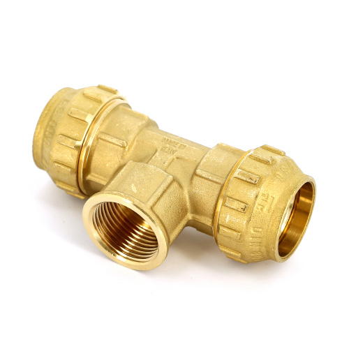 Тройник с резьбой Tiemme 25x3/4"Вx25 латунь для ПНД 3400030