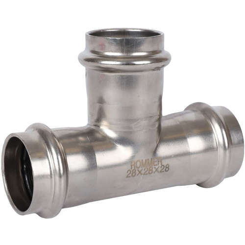 Тройник ВПр 28 пресс, нержавеющая сталь Rommer