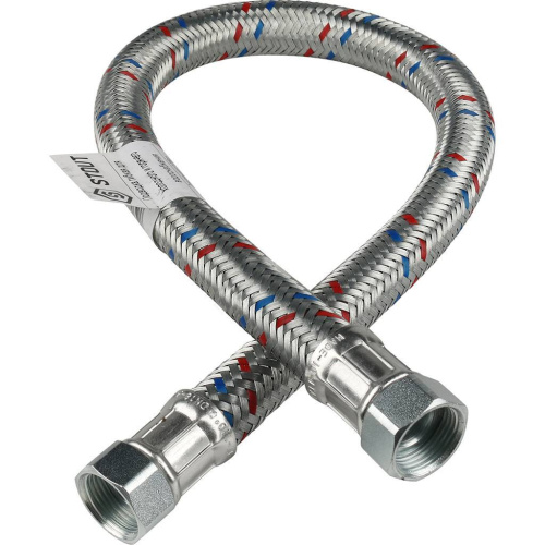 Подводка для воды 3/4" гайка-гайка, длина 80см Stout