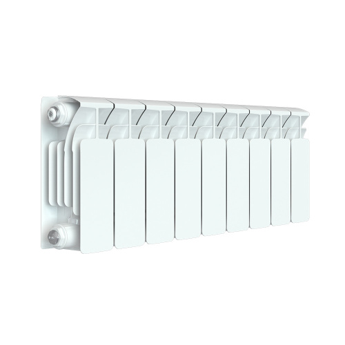 Биметаллический радиатор Rifar Base 200 - 9 секций, боковое, белый