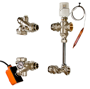 Насосно-смесительный узел VT.DUAL.0.130 без насоса, монтажная длина насоса 130 мм