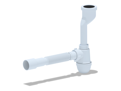 Сифон для писсуара выпуск манжета, гофра 40x40/50 ANI U0115